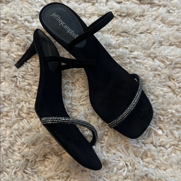 Jeffrey Campbell Shoes - New! Jeffrey Campbell black rhinestone stray low heel 7.5